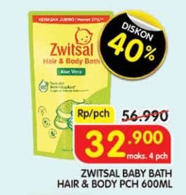 Promo Harga Zwitsal Natural Baby Bath 2 In 1 600 ml - Superindo