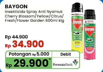 Promo Harga Baygon Insektisida Spray Cherry Blossom, Citrus Fresh, Flower Garden 600 ml - Indomaret