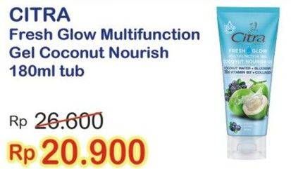 Promo Harga CITRA Fresh Glow Multifunction Gel Coconut Nourish UV 180 ml - Indomaret