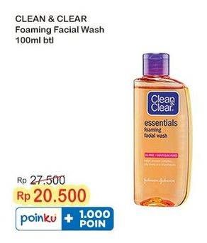 Promo Harga Clean & Clear Facial Wash Foaming 100 ml - Indomaret