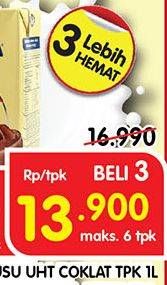 Promo Harga ULTRA MILK Susu UHT Coklat 1000 ml - Superindo