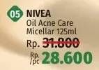 Promo Harga Nivea MicellAir Skin Breathe Micellar Water Oil Acne Care 125 ml - LotteMart
