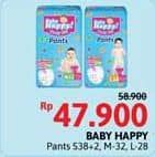 Promo Harga Baby Happy Body Fit Pants S38+2, M32, L28 28 pcs - Alfamidi