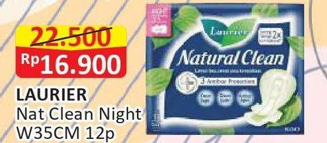 Promo Harga Laurier Natural Clean Night Wing 35cm 12 pcs - Alfamart