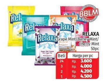 Promo Harga RELAXA Candy Grape, Barley Mint, Cherry Mint 50 pcs - Lotte Grosir