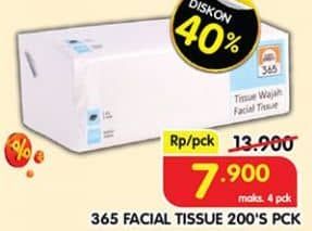 Promo Harga 365 Facial Tissue 200 sheet - Superindo