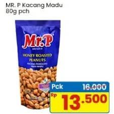 Promo Harga Mr.p Peanuts Honey Roasted Cashewnuts 80 gr - Indomaret
