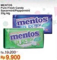 Promo Harga MENTOS Candy Spearmint, Peppermint 36 gr - Indomaret