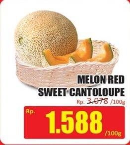 Promo Harga Melon Red Sweet Cantalope per 100 gr - Hari Hari