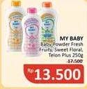 Promo Harga MY BABY Baby Powder Fresh Fruity, Sweet Floral, Telon Plus 250 gr - Alfamidi