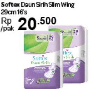 Promo Harga Softex Daun Sirih 29cm 18 pcs - Carrefour