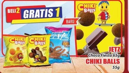 Promo Harga JETZ Choco Fiesta 65 g/CHIKI BALLS 55 g  - Hari Hari