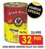 Promo Harga AYAM BRAND Sardines Bulat 425 gr - Superindo