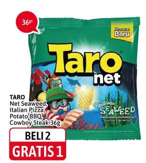 Promo Harga TARO Net Seaweed, Italian Pizza, Potato BBQ, Cowboy Steak 36 gr - Alfamidi