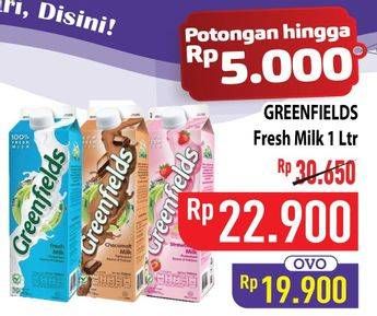 Promo Harga Greenfields Fresh Milk 1000 ml - Hypermart