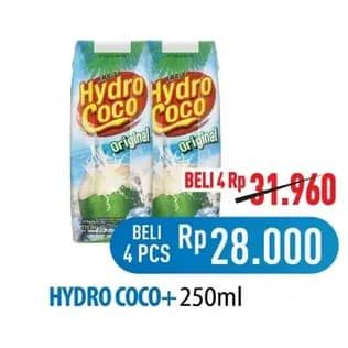Promo Harga Hydro Coco Minuman Kelapa Original 250 ml - Hypermart