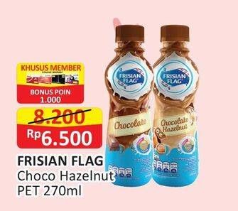 Promo Harga FRISIAN FLAG Susu UHT Botol Chocolate Hazelnut 270 ml - Alfamart