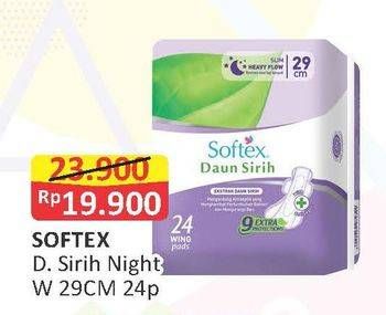 Promo Harga Softex Daun Sirih 29cm 24 pcs - Alfamart