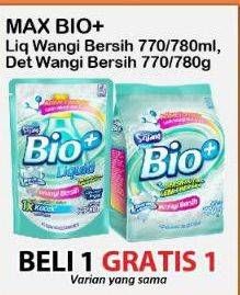 Promo Harga Max Bio+ Detergent Powder/Liquid  - Alfamart