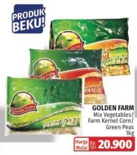 Promo Harga Golden Farm Mix Vegetables/ Farm Kernel Corn/ Green Peas 1Kg  - Lotte Grosir