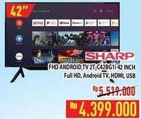 Promo Harga Sharp 2T-C42BG1i | Full HD Android TV 42"  - Hypermart