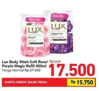 Promo Harga LUX Botanicals Body Wash Soft Rose, Magical Orchid 450 ml - Carrefour