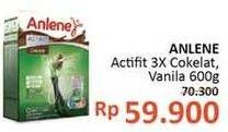 Promo Harga ANLENE Actifit Susu High Calcium Vanila, Original, Cokelat 600 gr - Alfamidi