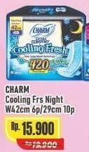 Promo Harga Charm Extra Comfort Cooling Fresh Wing 29cm, Wing 42cm 6 pcs - Alfamart
