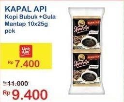 Promo Harga Kapal Api Kopi Mantap + Gula per 10 sachet 25 gr - Indomaret