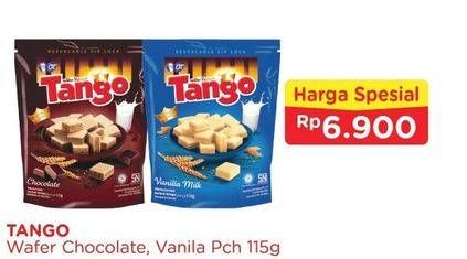 Promo Harga TANGO Wafer Chocolate, Vanilla Milk 115 gr - Alfamart