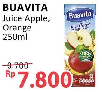 Promo Harga Buavita Fresh Juice Apple, Orange 250 ml - Alfamidi