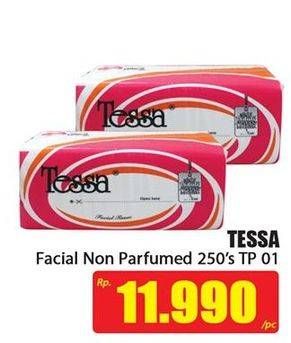 Promo Harga TESSA Facial Tissue TP01, Non Parfumed 250 pcs - Hari Hari