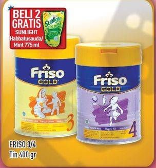 Promo Harga FRISO Gold 3/4 Susu Pertumbuhan per 2 kaleng 400 gr - Hypermart