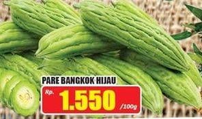 Promo Harga Pare Bangkok Hijau per 100 gr - Hari Hari