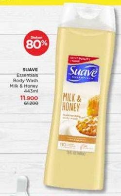 Promo Harga Suave Body Wash Milk Honey 443 ml - Watsons