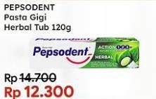 Promo Harga Pepsodent Pasta Gigi Action 123 Herbal 120 gr - Indomaret