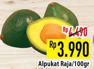 Promo Harga Alpukat Raja per 100 gr - Hypermart