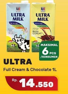 Promo Harga ULTRA MILK Susu UHT Coklat, Full Cream 1000 ml - Yogya