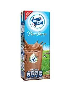 Promo Harga Frisian Flag Susu UHT Purefarm Swiss Chocolate 225 ml - Indomaret