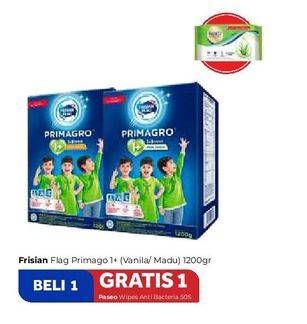 Promo Harga FRISIAN FLAG Primagro 1+ Vanilla, Madu 1200 gr - Carrefour