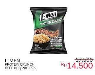 Promo Harga L-men Protein Crunch BBQ Beef 20 gr - Indomaret