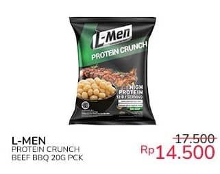 Promo Harga L-men Protein Crunch BBQ Beef 20 gr - Indomaret