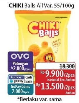 Promo Harga Chiki Balls Chicken Snack All Variants 100 gr - Alfamidi