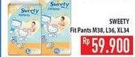Promo Harga Sweety Fit Pantz Dry Active M38, L36, XL34  - Hypermart