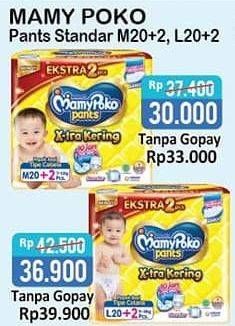 Promo Harga Mamy Poko Pants Xtra Kering M20+2  - Alfamart