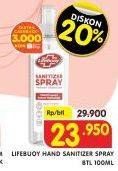 Promo Harga LIFEBUOY Sanitizer Spray 100 ml - Superindo