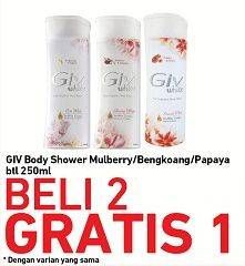 Promo Harga GIV Body Wash Glowing White Mulberry Collagen, Bengkoang, Papaya Honey 250 ml - Carrefour