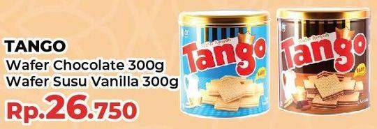 Promo Harga TANGO Wafer Chocolate, Vanilla Milk 300 gr - Yogya