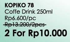 Promo Harga Kopiko 78C Drink per 2 botol 250 ml - Guardian