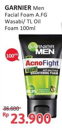 Promo Harga Garnier Men Acno Fight Facial Foam/Garnier Men Turbo Light Oil Control Facial Foam   - Alfamidi